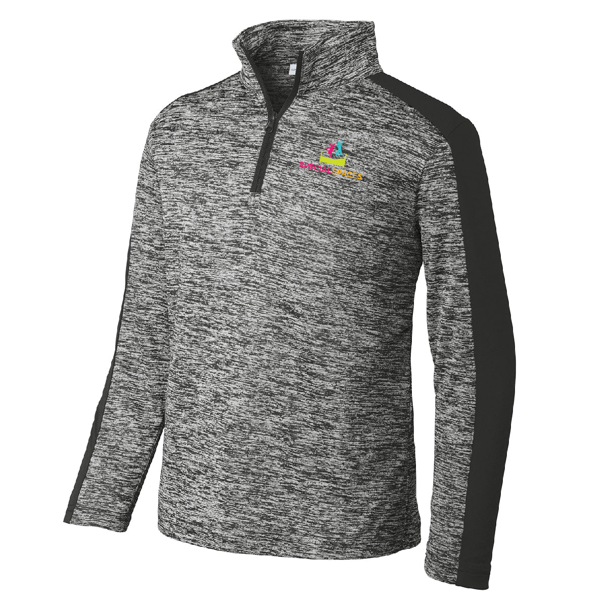 Youth Sport-Tek ® PosiCharge ® Electric Heather Colorblock 1/4-Zip Pullover